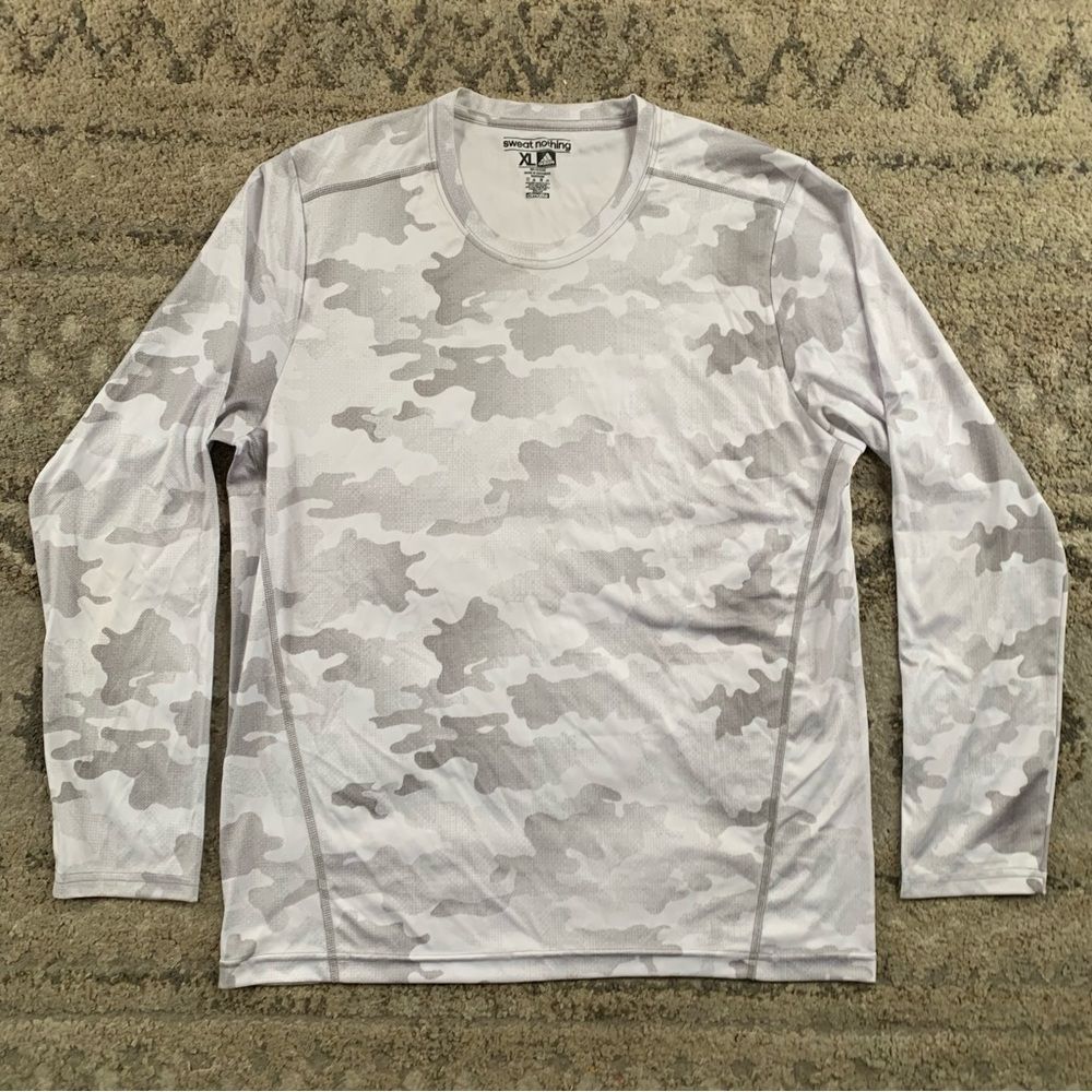 Adidas Sweat Nothing Light Camo Long Sleeve Lightweight Shirt XL